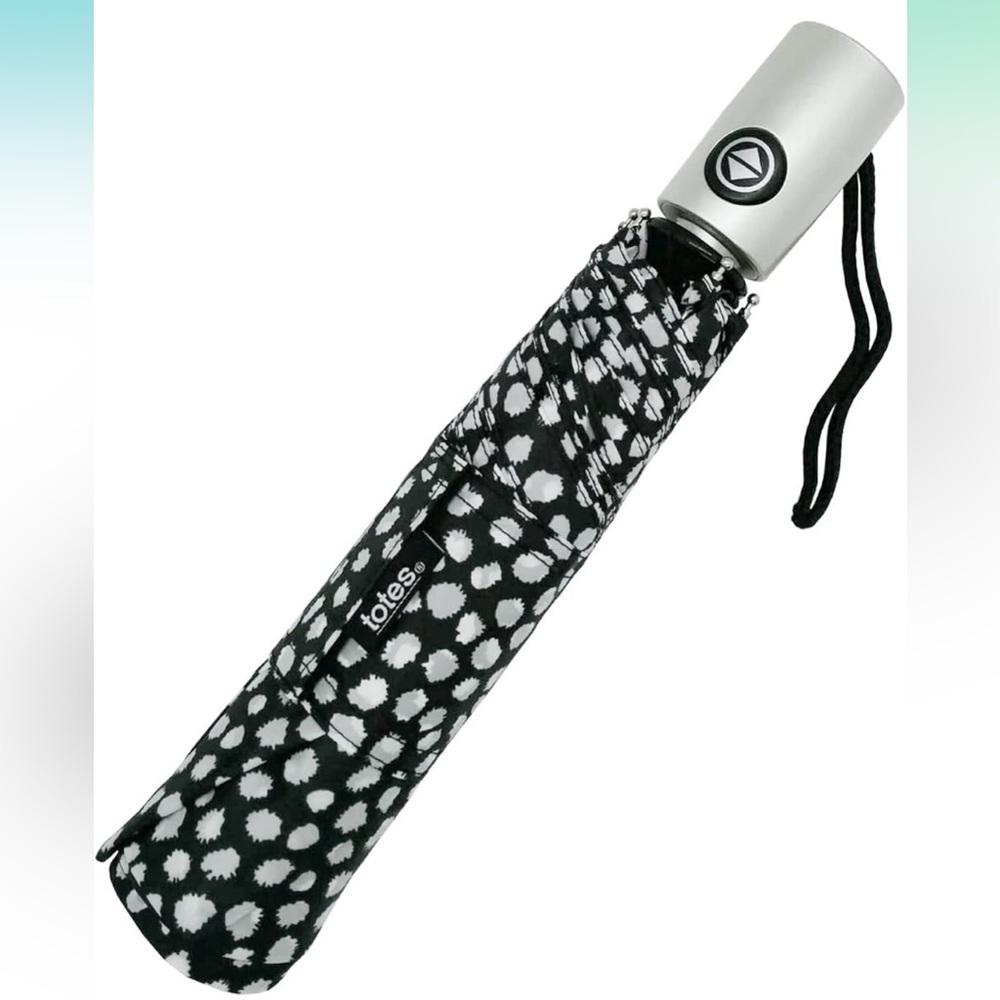 Totes Monochrome Dot Umbrella